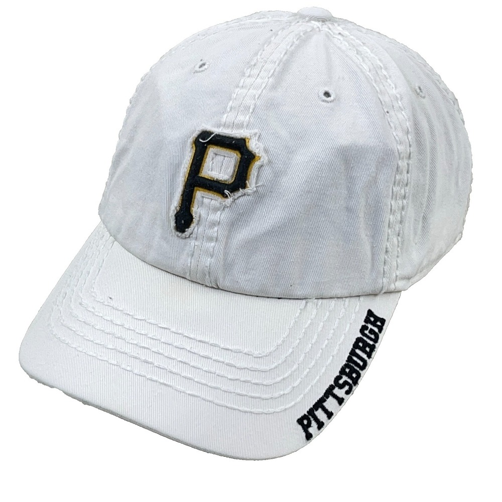 Pittsburgh Pirates Hat Cap Strap Back White‎ Black Adjustable Dad MLB Mens Adult